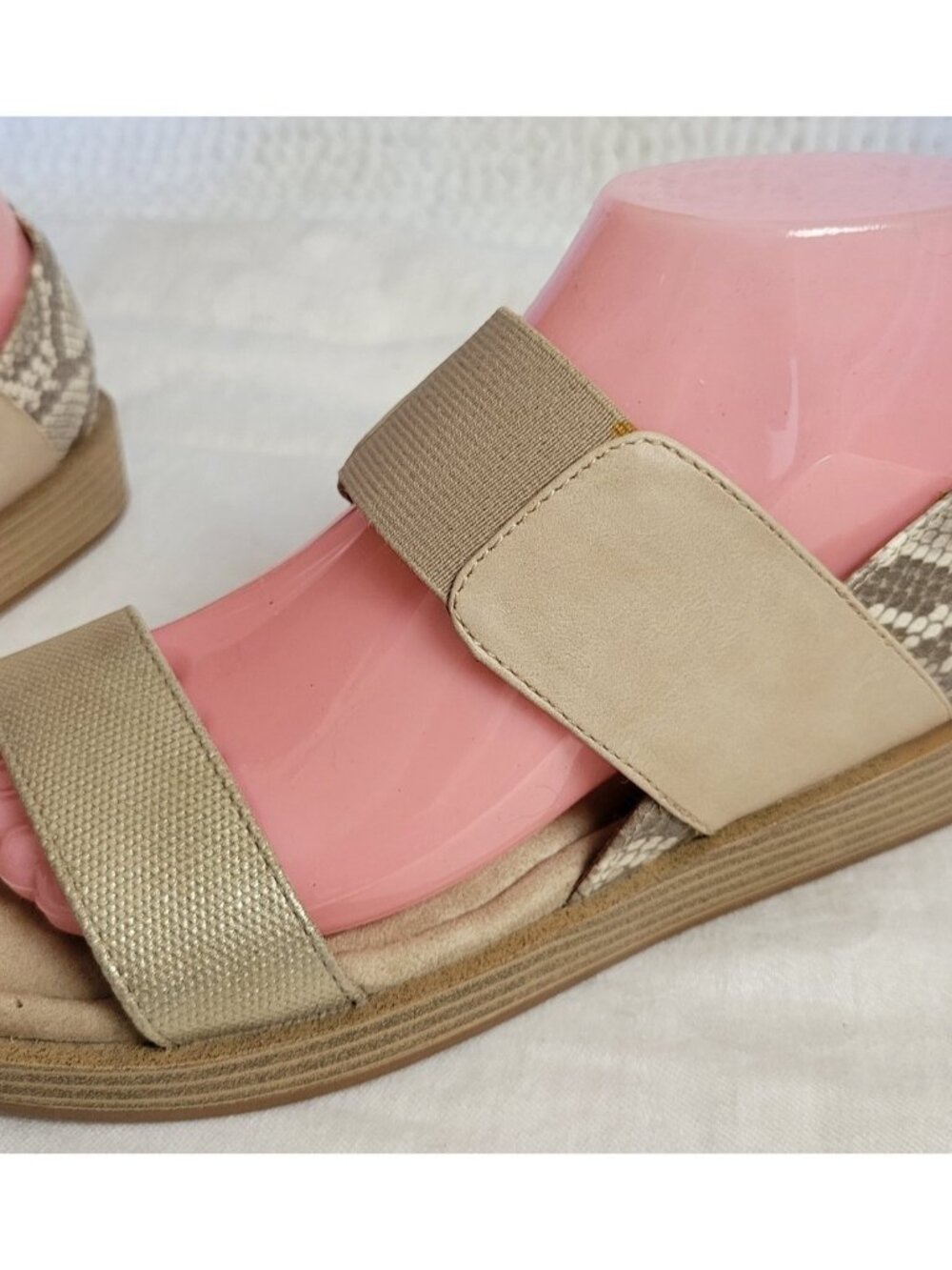 Eurosoft Sofft Women's Sandals 1" heel Snake print Nena sz 8 strappy Unused NWOT - Picture 5 of 10